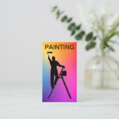 Vertikale Visitenkarten für berufliche Hausmaler Visitenkarte (Stehend Vorderseite)