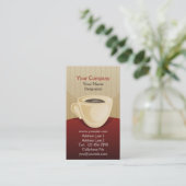 Vertikale Visitenkarten für den Coffee Shop Visitenkarte (Stehend Vorderseite)