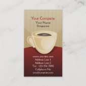 Vertikale Visitenkarten für den Coffee Shop Visitenkarte (Vorderseite)