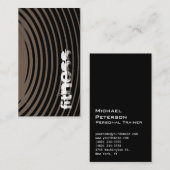 Vertikale Waves Black Fitness Sport Business Card Visitenkarte (Vorne/Hinten)