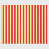 Vertikale weiche gelbe und rote Streifen Geschenkpapier (Flach)