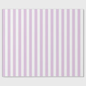 Vertikale weiche lila und weiße Streifen Geschenkpapier (Flach)