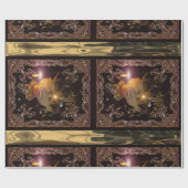 Vertikale Weihnachten St. Nicholas Viktorianisch Geschenkpapier (Flach)