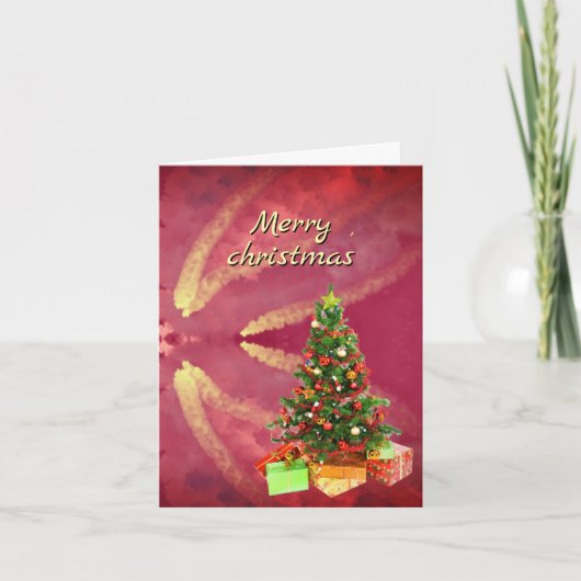 vertikale Weihnachtskarte Feiertagskarte (Vorderseite)