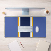 Vertikale, weiße gelbe Streifen auf fett blau