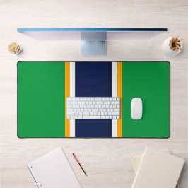 Vertikale, weiße gelbe Streifen auf fett grünen St Schreibtischunterlage