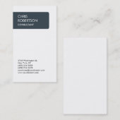 Vertikale weiße Kohle attraktive Visitenkarte (Vorne/Hinten)