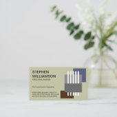 Vertikale weiße Rebars Gebäude blockiert Engineeri Visitenkarte (Stehend Vorderseite)