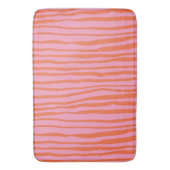 Vertikale, wellenförmige Linien - pastellorange un Badematte (Vorderseite Vertikal)