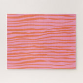 Vertikale, wellenförmige Linien - pastellorange un Puzzle (Horizontal)
