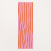 Vertikale, wellenförmige Linien - pastellorange un Yogamatte (Vorderseite)