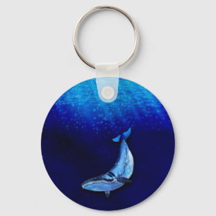 Vertikale Whale-Motion-Szene bis unten in Meeresti Schlüsselanhänger
