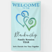 Vertikale Wiedersehen-Vorlage für verknüpfte Herze Banner (Vertikal)