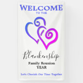 Vertikale Wiedersehen-Vorlage für verknüpfte Herze Banner (Vertikal)