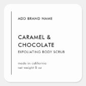 Vertikale Zeile: Hinzufügen Ihres Markenbezeichnun Quadratischer Aufkleber (Vorderseite)