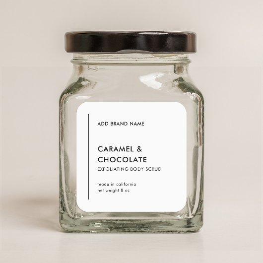 Vertikale Zeile: Hinzufügen Ihres Markenbezeichnun Quadratischer Aufkleber