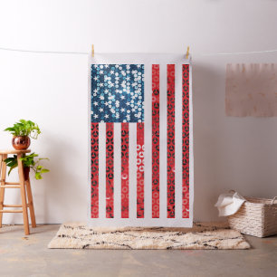 vertikaler amerikanischer Flaggenstoff Stoff