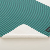 Vertikaler Aquamariner Streifen - Eigene Initialen Sherpadecke (3/4)