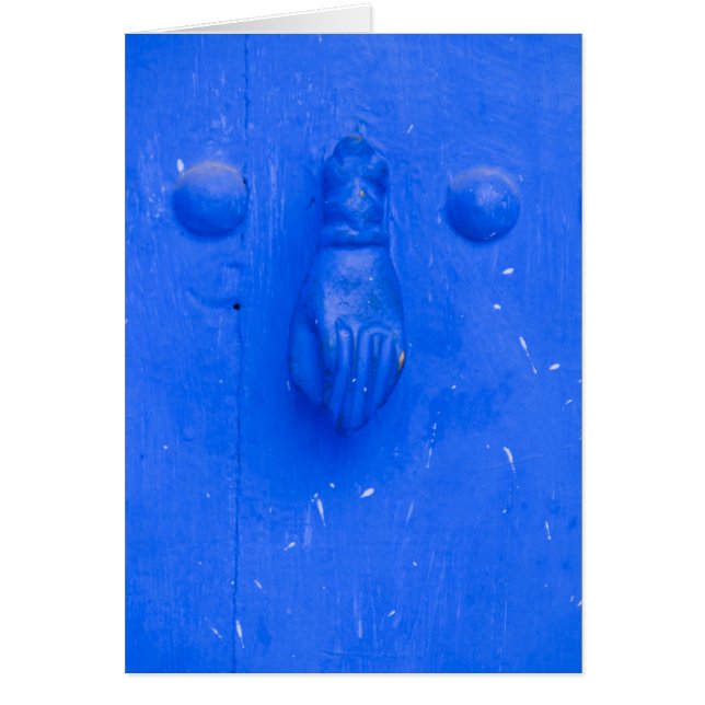 Vertikaler blauer Türklopfer (Vorne)