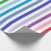 Vertikaler breiterer Spektrum-Regenbogen und Geschenkpapier (Ecke)