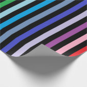 Vertikaler breiterer Spektrum-Regenbogen und Geschenkpapier (Ecke)