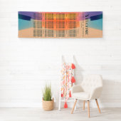 Vertikaler Farbblock-Hochzeits-Sitzplan Banner (Insitu)