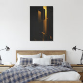 Vertikaler Goldener Minimalismus Leinwanddruck (Insitu (Schlafzimmer))