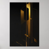 Vertikaler Goldener Minimalismus Poster (Vorne)