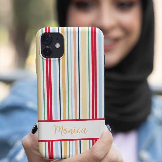 Vertikaler individuelle Name im Federstil Case-Mate iPhone Hülle