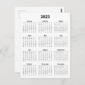 Vertikaler Kalender 2023 Postkarte (Vorne/Hinten)