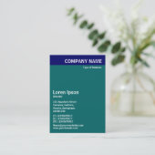 Vertikaler Kopf - Blau mit Aquamarinen 006666 und Visitenkarte (Stehend Vorderseite)