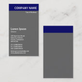 Vertikaler Kopf - Blau mit Grau und Weiß Visitenkarte (Vorne/Hinten)