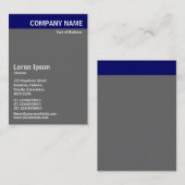 Vertikaler Kopf - Blau mit Grau und Weiß Visitenkarte (Vorne/Hinten)