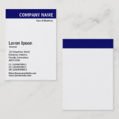 Vertikaler Kopf - Blau mit Weiß Visitenkarte (Vorne/Hinten)