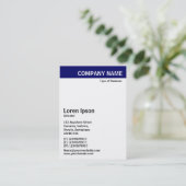 Vertikaler Kopf - Blau mit Weiß Visitenkarte (Stehend Vorderseite)