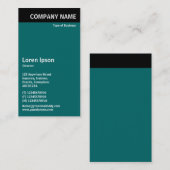 Vertikaler Kopf - Schwarz mit Aquamariner 006666 Visitenkarte (Vorne/Hinten)