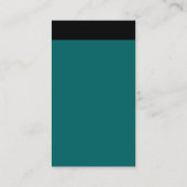 Vertikaler Kopf - Schwarz mit Aquamariner 006666 Visitenkarte (Rückseite)