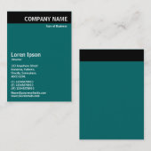 Vertikaler Kopf - Schwarz mit Aquamariner 006666 Visitenkarte (Vorne/Hinten)