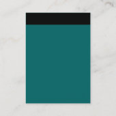 Vertikaler Kopf - Schwarz mit Aquamariner 006666 Visitenkarte (Rückseite)