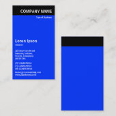 Vertikaler Kopf - Schwarz mit Blau 0033FF Visitenkarte (Vorne/Hinten)