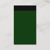 Vertikaler Kopf - Schwarz mit Dunkelgrün 003300 Visitenkarte (Rückseite)