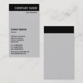 Vertikaler Kopf - Schwarz mit Grauer CCCCCC Visitenkarte (Vorne/Hinten)