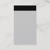 Vertikaler Kopf - Schwarz mit Grauer CCCCCC Visitenkarte (Rückseite)