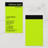 Vertikaler Kopf - Schwarz mit grünem CFF00 Visitenkarte (Vorne/Hinten)