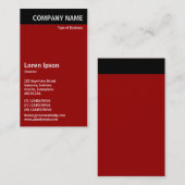 Vertikaler Kopf - Schwarz mit Maroon 990000 Visitenkarte (Vorne/Hinten)