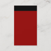 Vertikaler Kopf - Schwarz mit Maroon 990000 Visitenkarte (Rückseite)