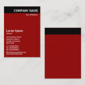 Vertikaler Kopf - Schwarz mit Maroon 990000 Visitenkarte (Vorne/Hinten)