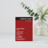 Vertikaler Kopf - Schwarz mit Maroon 990000 Visitenkarte (Stehend Vorderseite)