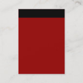 Vertikaler Kopf - Schwarz mit Maroon 990000 Visitenkarte (Rückseite)