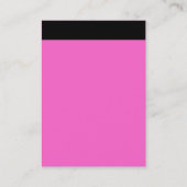 Vertikaler Kopf - Schwarz mit Rosa FF66CC Visitenkarte (Rückseite)